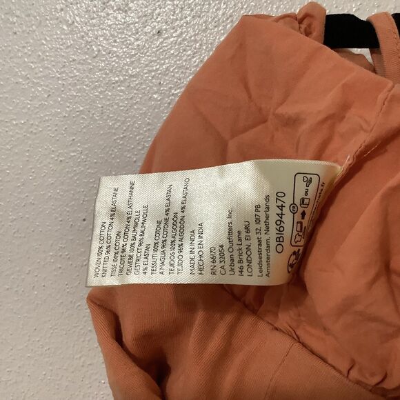 Maeve by Anthropologie Strappy Casual Orange Ruffled Bubble Hem Tank Top L - Picture 6 of 9